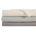 thumbnail image 3 of Linen Blend 4-Piece Sheet Set, Cooling & Breathable TENCEL™ Lyocell & Linen Blend, King, Ivory, 3 of 7