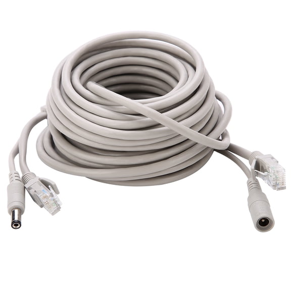 Cable RJ45+DC, Adecuado Para Red de 10 Mbps/100Mbps, Cat 5 y Cable de Extensión de Potencia Dos en, Cable de CCTV Ethernet, Cable de CCTV, PARA LA OFICINA DE CÁMARA IP DE LA