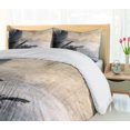 thumbnail image 5 of Ambesonne Tropical Duvet Cover Set, Grunge Palm Trees Art, 2-Calking, Beige Navy, 5 of 7