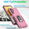 thumbnail image 7 of TJS for Samsung Galaxy S25 Ultra Phone Case, [Military Grade] Heavy Duty Magnetic Support Ring Kickstand Cover for Galaxy S25 Ultra (Pink), 7 of 7
