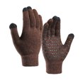 thumbnail image 1 of Naiovety 1 par de guantes cálidos de invierno para pantalla táctil, para exteriores, senderismo, ciclismo, camping, guantes de punto de algodón, Deportes de nieve café 23x11cm Naiovety OD000116-03B, 1 of 6