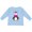 AE-Light Blue, variant on Cute Penguin, Baby Penguin, Penguin with Scarf Boys or Girls Long Sleeve Toddler T-Shirt