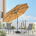 thumbnail image 2 of Renwick 10 Ft Outdoor Patio Parasol with Color-Changing LED Strip, Tan, 2 of 13