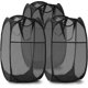 thumbnail image 1 of Mesh Pop Up Laundry Hamper with Durable Handles - Portable Collapsible Clothes Baskets for Dorm, Bathroom & Travel, 1 of 4