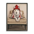 thumbnail image 2 of Stupell Industries Winter Husky Red Pom Hat Chic Livingroom Chair, 11 x 14, Design by Kamdon Kreations, 2 of 5