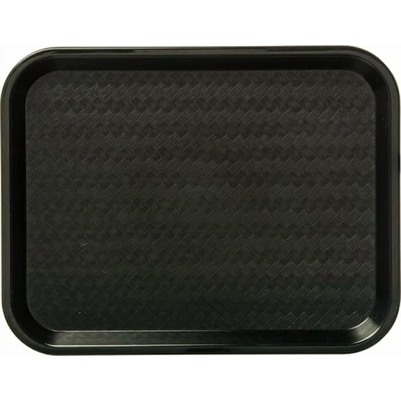 FLINT- Black Plastic Fast Food Tray 14X10 Nsf Bpa-Free Cafeteria Serving Tray