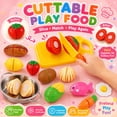 thumbnail image 5 of JoyStone Kids Cooking Playset, Stainless Steel Pots and Pans Pretend Play Kitchen Toy Set with Apron, Chef Hat, Cuttable Food and Seasoning Bottles for Age 3+, Pink, 5 of 10
