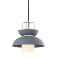 thumbnail image 3 of JONATHAN Y Paul 11" Farmhouse Metal LED Pendant, Gray, 3 of 9