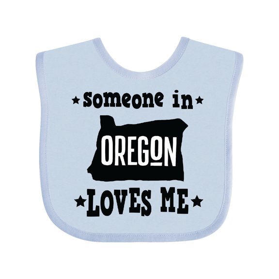 Inktastic Someone in Oregon Loves Me Gift Boys or Girls Baby Bib