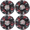 thumbnail image 2 of Shower Caps,Pioneer Flower Floral Print Pattern Waterproof Shower Cap for Women 4 Pieces,Double Reusable Hair Cover for Shower PEVA Elastic Stretch Hem, 2 of 7