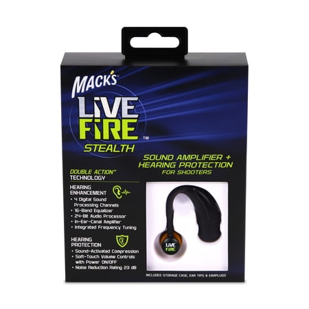 Mack’s Live Fire Stealth Sound Amplifier and Hearing Protection with Double-Action Technology for Hunting, Tactical and Target Shooting