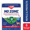 Enoz No Zone Animal Repellent Stations, Odor Repellant Pre-Filled Stations, 6 Ct