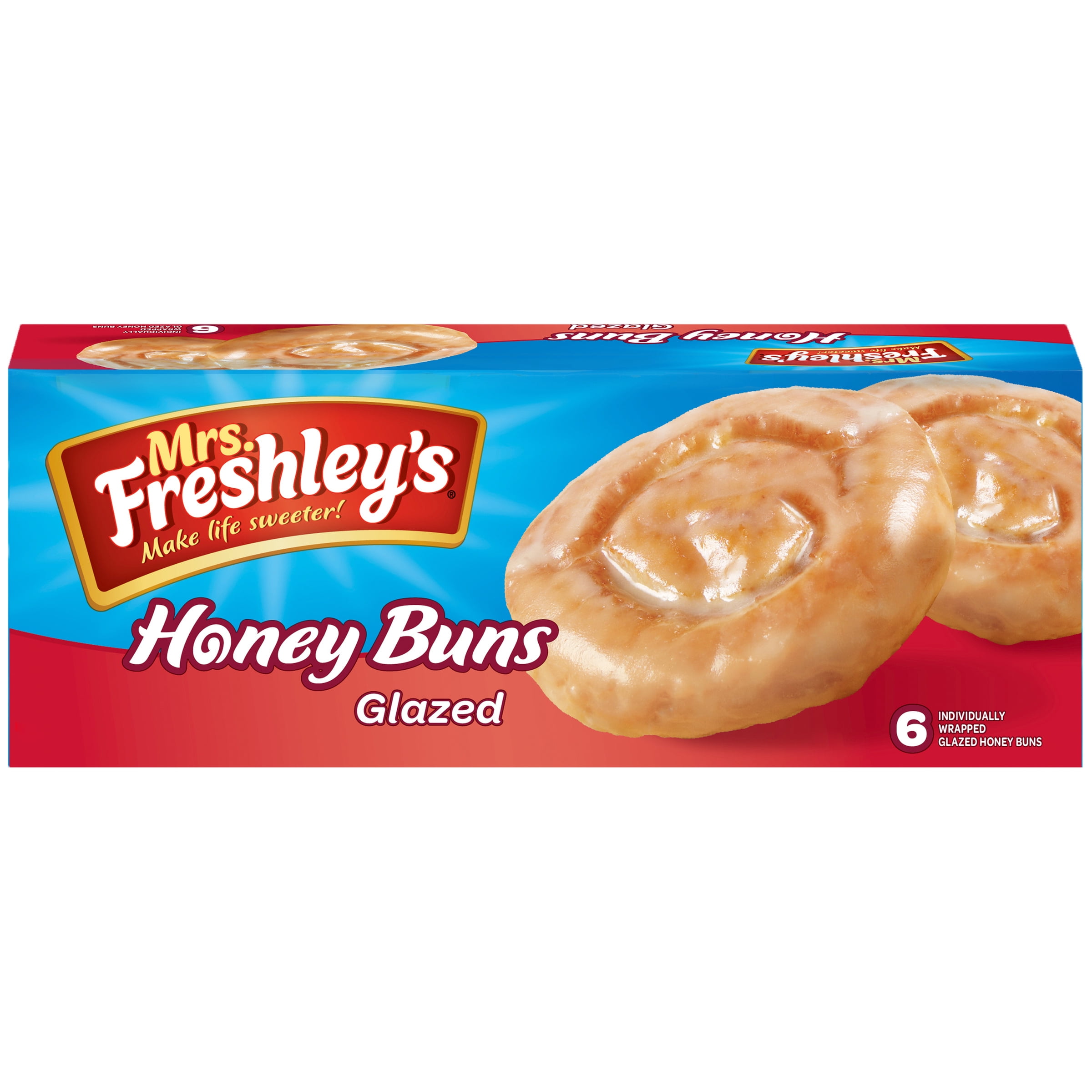 Mrs. Freshley's® Glazed Honey Buns 6-1.75 oz. Wrapper