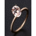 thumbnail image 2 of Limited Time Sale 1.25 carat Morganite and Diamond Engagement Ring in 10k Rose Gold for Women, 2 of 2