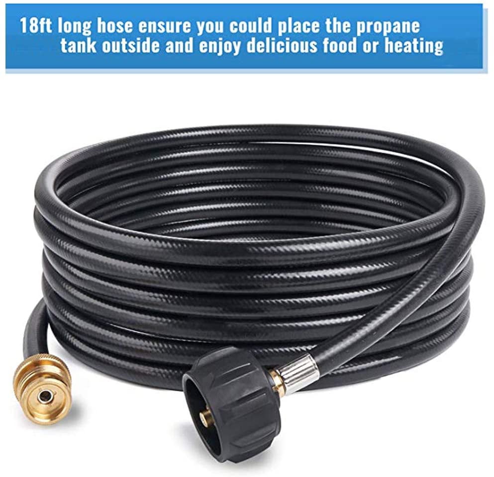 GASPRO 10FT Stainless Braided Propane Hose Adapter 1lb to 20lb for Buddy Heater, 