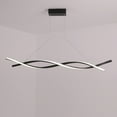 thumbnail image 3 of 110V Modern Spiral Linear Chandelier Flush Mount LED Metal Ceiling Light Pendant Lamp Remote Control, 3 of 11