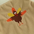 thumbnail image 6 of Okbabeha My First Thanksgiving Baby Outfit Boy Girl Newborn Turkey Onesie Sleeveless Corduroy Overall Romper Fall Clothes, 6 of 7