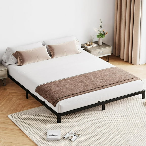 Acekid 8 Inch Full Bed Frame - Metal Platform Mattress Foundation, No Box Spring Needed, Noise Free, Heavy Duty, Easy Assembly, Queen Size