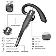 Trucker Wireless Headset Bluetooth 5.1 Earpiece Dual Mic Earbud Noise Cancelling