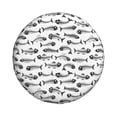 thumbnail image 4 of Spare Tire Cover, Fish Bones Wheel Cover Tire Covers For Trailers Car Truck Camper Universal Tire Covering Fits Diameter14"-17", 4 of 4