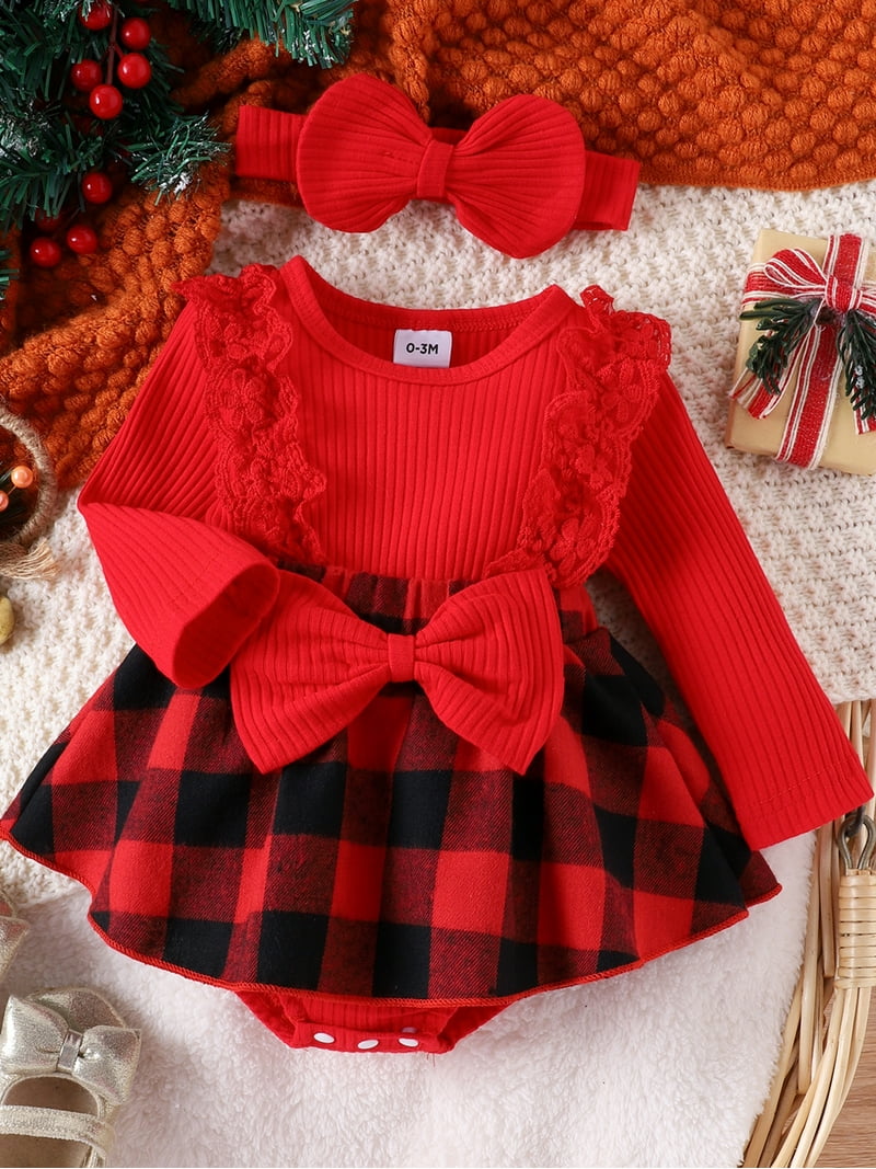 GXFC Infant Girls Christmas Dress Clothes 6M 9M 12M Newborn Girls Long Sleeve Plaid Print Rompers A-line Dress with Headband Set Christmas Holiday-themed Clothing for Baby Girls - Walmart.com GXFC Infant Girls Christmas Dress Clothes 6M 9M 12M Newborn Girls Long Sleeve Plaid Print Rompers A-line Dress with Headband Set Christmas Holiday-themed Clothing for Baby Girls - Walmart.com