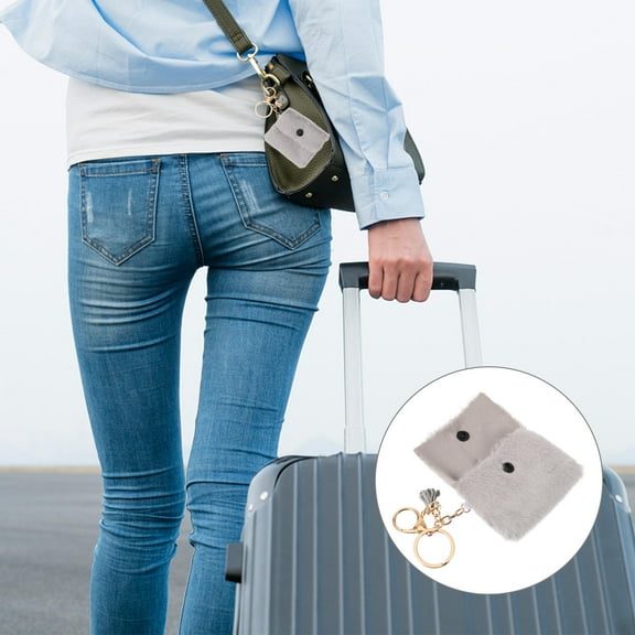 ELAYARD Set of 2 Fashionable Bag Charms with Grey Metal Pendants, Perfect Accessories for Giving and Everyday Use