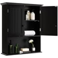 thumbnail image 1 of Mueble de baño montado en la pared COSTWAY con puertas dobles, negro, 1 of 9