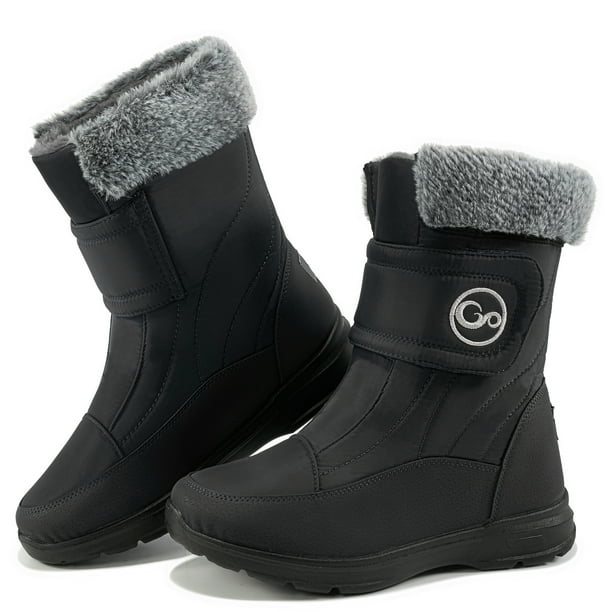 Womens Warm Faux Fur Lined Winter Snow Boots Waterproof Ankle Boots Outdoor Booties Comfortable