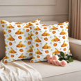 thumbnail image 2 of Orange Fall Pumpkins Outdoor Waterproof Pillow Covers, Autumn Leaves Country Botanical Decorative Square Throw Pillowcase Sofa Cushion Sham for Patio/Couch/Chair, 24"x24" 2 Pack, 2 of 8