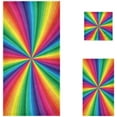 thumbnail image 2 of Rainbow Colored Swirl Twisting Background Soft Luxury Decorative Set of 3 Towels, 1 Bath Towel+1 Hand Towel+1 Washcloth, Multipurpose for Bathroom, Hotel, Gym, Spa and Kitchen, 2 of 5