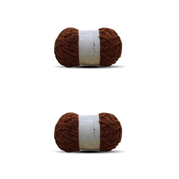 Naiovety Hilo de terciopelo de 100g y 180m para mujer, chal, hilos de tejer DIY, suéter, calcetines, sombrero, boina, hilo de ganchillo, suministros de No.20 2piezas Naiovety CBP163744