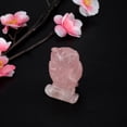 thumbnail image 4 of Estatua Natural Cuarzo Rosa Tallado Decoración en Forma de búho Cristal Rosado Piedra curativa Piedra Preciosa Decoración (2 Pulgadas) Unbranded GY01945-02, 4 of 8