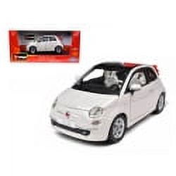 2009 Fiat 500 C Cabriolet Red 1/24 Diecast Model Car by BBurago