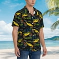 thumbnail image 3 of Bingfone Men's Short Sleeve Button Down Shirts Hawaiian Monster Truck1 Printed Beach Shirt, 3 of 7