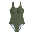 thumbnail image 6 of HAOTAGS Women's Solid Sleeveless Round-Neck Bra-Padded Tank Top,Army Green XL, 6 of 7