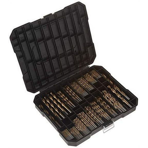 MASTERCRAFT Titanium-Coated Drill Bit Set, 230-Pc Kit - 3/64 up to 1/2 Inch