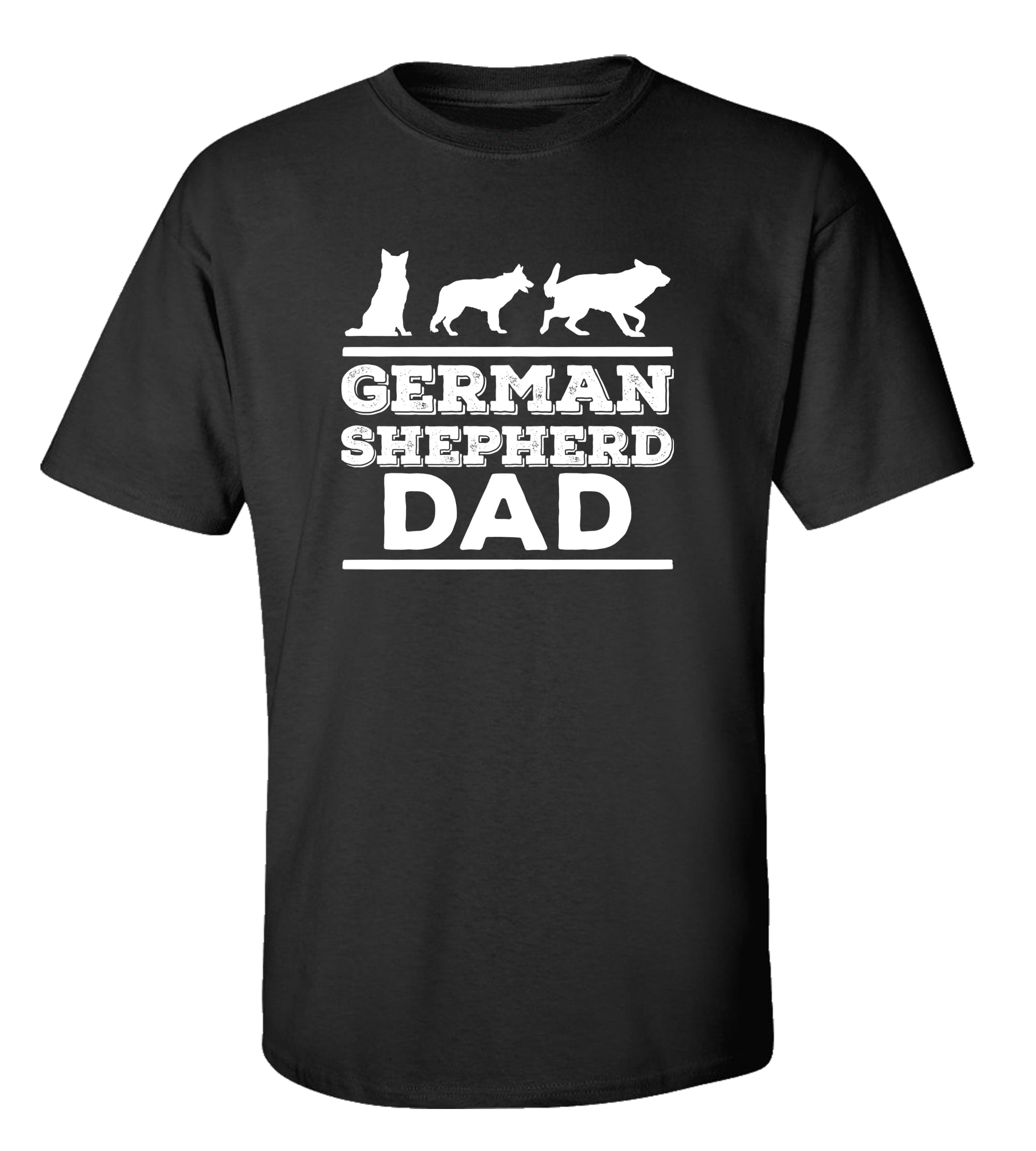 German Shepherd Dad Adult Men's Short Sleeve Tee Shirt Black - Picture 7 of 42