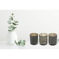 thumbnail image 3 of Glass Tealight Holder Black Pattern  - Set of 3, 3 of 3