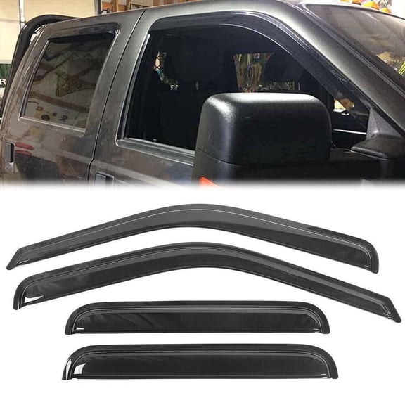 For 1999-2016 Ford F250 F350 F450 Super Duty Window Visors Rain Guards Deflector