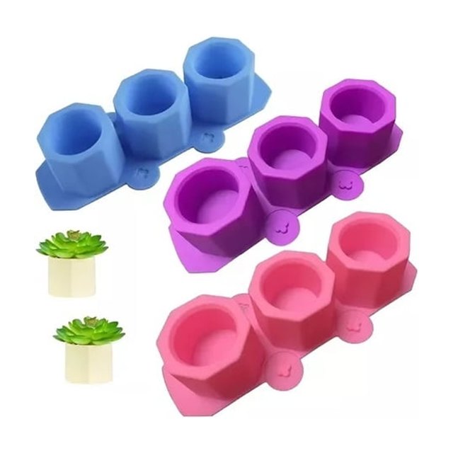 Juego de moldes de yeso para velas Silicone Molds X3