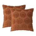 thumbnail image 1 of 2 fundas de almohada de calabaza para otoño, con cremallera, cuadradas, para decoración del hogar Caramelo, 1 of 9