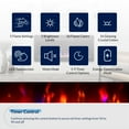 thumbnail image 5 of BELLEZE 36" Electric Fireplace Heater, 1400 W Recessed & Wall Mounted Electric Fireplace with Remote Control, Freestanding Heater with Adjustable Flame Color and Brightness, Timer, Touch Screen, 5 of 7