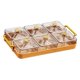 thumbnail image 4 of Bandeja para servir con compartimento con tapa, Bandeja para aperitivos y postres, cubierta transparente, caja de almacenamiento de alimentos para 6 compartimentos, 4 of 9