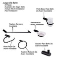 thumbnail image 3 of Juego De 6 Accesorios Para Baño Rubinett  Acero inóxidable 304 Negro Mate, 3 of 9