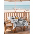 thumbnail image 2 of Outdoor Tablecloth with Umbrella Hole for Patio/Picnic/Party/Camping, Grey Coastal Waterproof Table Cloth Rectangle Table Cover Washable, Modern Oil Painting Starfish Coral Shell (60"x 102"), 2 of 9