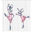 thumbnail image 3 of Ambesonne Retro Shower Curtain, Funny Ballerina Mice, 69"Wx75"L, Multicolor, 3 of 3
