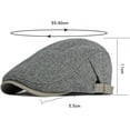thumbnail image 2 of CoCopeaunts Beret Hat Male Female Autumn Winter Hat Adjust Flat Ivy Cap Striped Artist Painter Beret Hat Newsboy Cap, 2 of 7