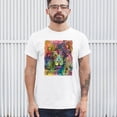 thumbnail image 3 of Tee Hunt Dean Russo Colorful Lion Head T-Shirt Wild Life King Roar Men's Tee, White, 4X-Large, 3 of 5