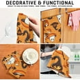 thumbnail image 7 of Dreamtimes Ghost Pumpkins Orange Kitchen Towel, Dish Towels Quick Drying Tea Towels Absorbent Hand Towels for Kitchen Sink Dinner Table 28 x 18 Inches, Set of 1, 7 of 7