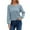 Blue, variant on Womens Fall Long Sleeve Tunic Tops Casual Crew Neck Dressy Shirt Lace Patchwork Blouses Plus Size Pullover Sweaters Brown XXL